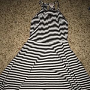 A striped fit cut dress